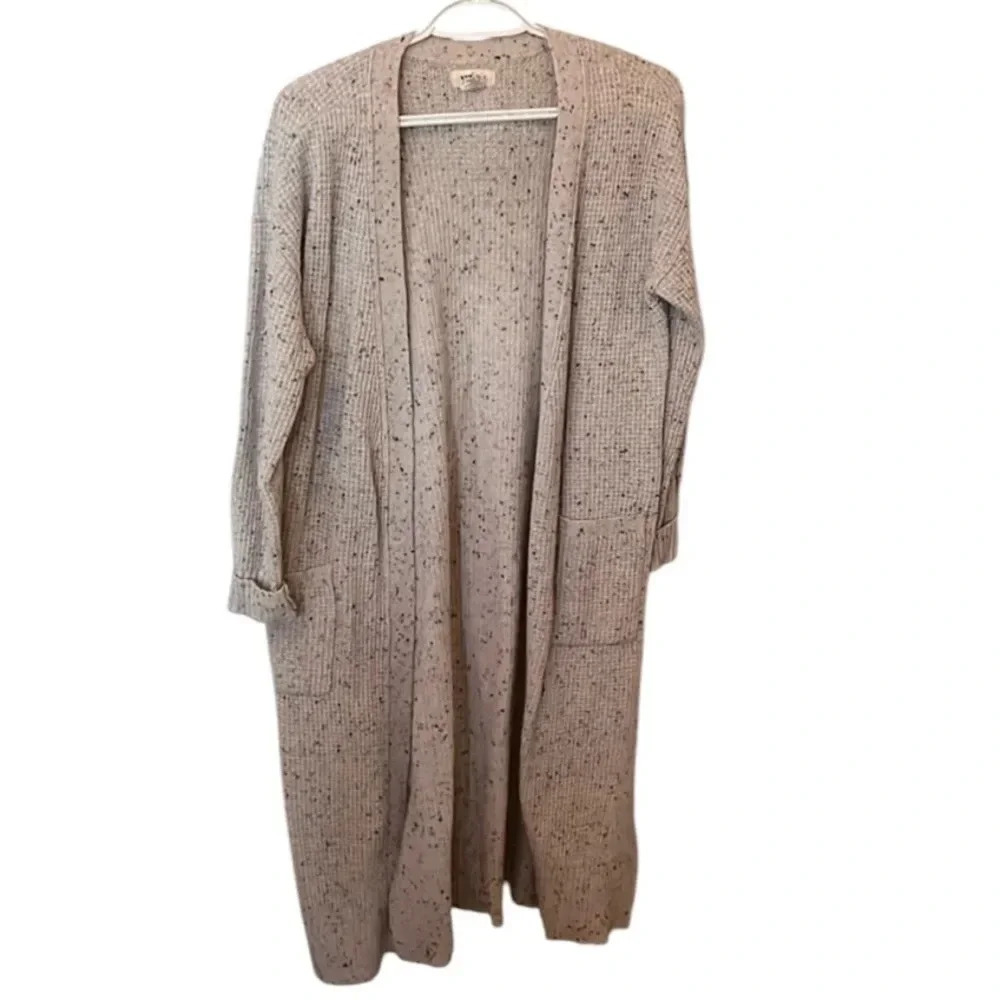 Large Light Brown/Tanish Long Knit Cardigan